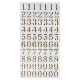 Number Gold [Sticker Sheet] Glitter Letter Sticker/Gold