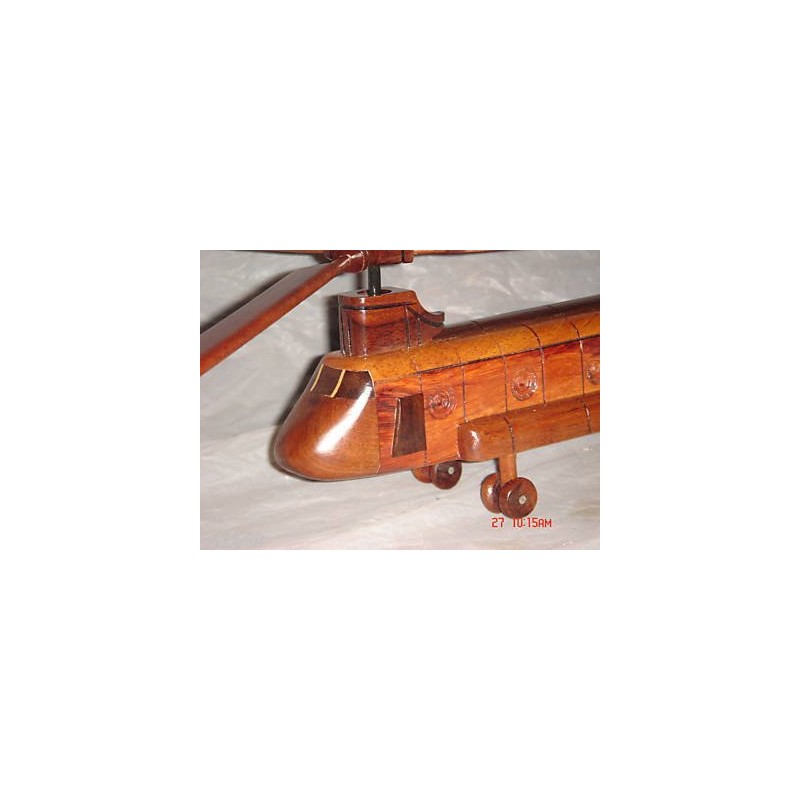 Chinook Hand Craft Wooden Model Helicopter Require Couple Simple Assembly