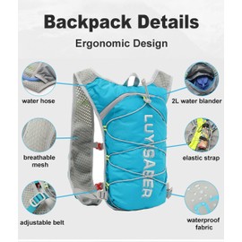 Running Backpacks, Lightweight Running Hydration Vest Backpack with Reflective Design, Functional Running Vest, Hydration Vest Pack for Outdoor Climbing Hiking Cycling Biking (Green, One size)