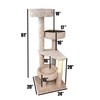 New Cat Condos 4 Level Cat Lounger, Neutral