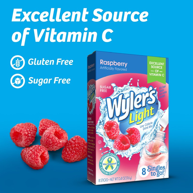Wyler's Light Singles Water Drink Mix To Go Powder Packets,