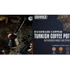 DEMMEX 15 Oz Thickest Copper Turkish Greek Arabic Coffee Pot,