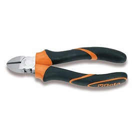 Beta 1082BM 140 Diagonalseitenschneider (Schneidzange, Kabelschneider, Griffe aus hochwertigen Bimaterial, Made in Italy, Länge: 14 cm, Gewicht: 160 Gramm) Farbe: Schwarz/Orange