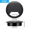 Dawenur 2 Pcs Desk Grommet 60mm Desk Cable Hole Black