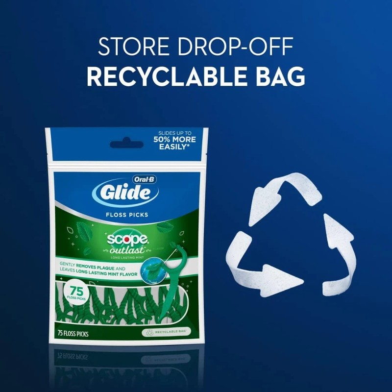 Oral-B Glide Complete Floss Picks, Dental Floss Picks, Scope Outlast,