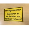 Privatgrundstück sign, 30 x 20 cm, weatherproof PVC sign with