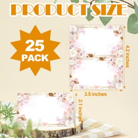 tranfvging Floral Place Cards, Pink Flowers Table Place Cards For Table Setting, Name Cards For Birthday Party Wedding Reception Bridal Shower, 25 Cards Included -20