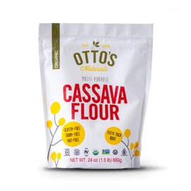 Otto's Naturals Organic Cassava Flour (1.5 Lb. Bag) Grain-Free, Gluten-Free Baking Flour - Made From 100 % Organic Yuca Root - Certified Paleo & Non-GMO Verified All-Purpose Wheat Flour Substitute