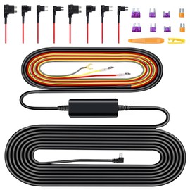 SrixTek Dash Cam Hardwire Kit with 8pcs Full Set Circuit Fuses Tap 11.5-Foot Acc Hardwire Kit Fuse Type-C USB Port Supports Low Voltag Protection Dash Camera 24-Hour Parking Monitoring