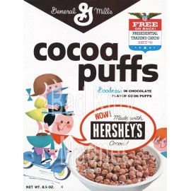 Cocoa Puffs Vintage Cereal Box High Quality Metal Fridge Magnet 3x4 7573