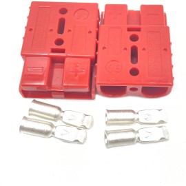 NoBrand 2pc Battery Quick Connector Kit 50a Plug Connect Disconnect Winch Trailer (50