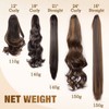 TESS Ponytail Clip Extensions, 45 cm Wavy Ponytail Hairpiece, #2A