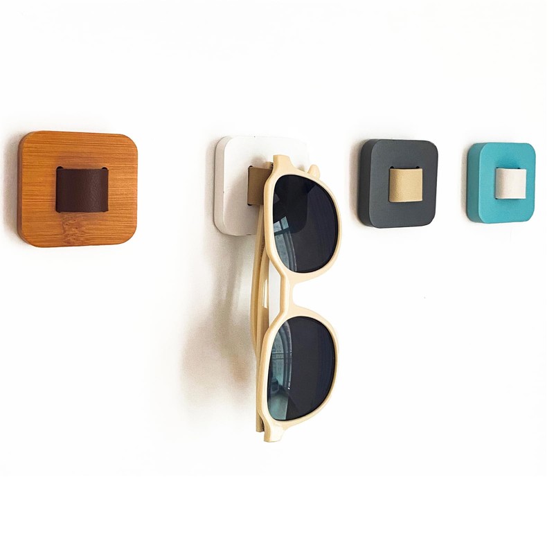 FINDAMAZE Glasses Storage 2 Pack Short Sunglasses Organizer Wall Mounted
