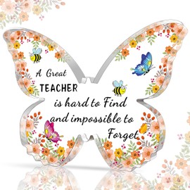 QMVMV Teacher Gifts Acrylic Plaque Gifts for Women Christmas Birthday Thanksgiving Gifts for Teacher Retirement Leaving Gifts for Teacher