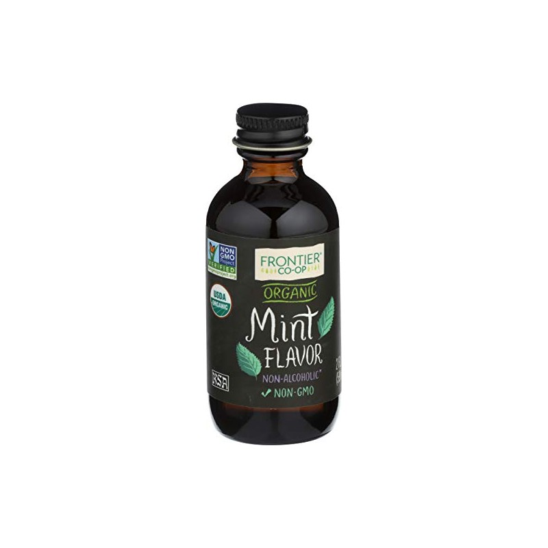 Frontier Co-op Organic Mint Flavor, 2 fl oz. - For
