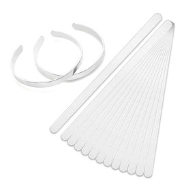 OWDEN Premium Metal Stamping Bracelet blanks,Width:3/8 inch and Length: 6 inch, Thickness: 1.5mm,15Pack Aluminum Bracelet Blanks for Jewelry Working.