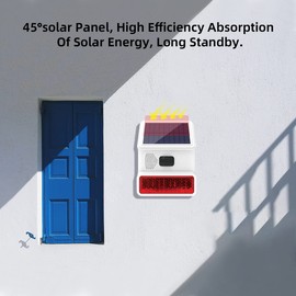 Home System Indoor/Outdoor Weather-Proof Siren 14PACKS, Outdoor Solar Siren with Door/Window Sensor for Farm Barn Villa Yard Garden