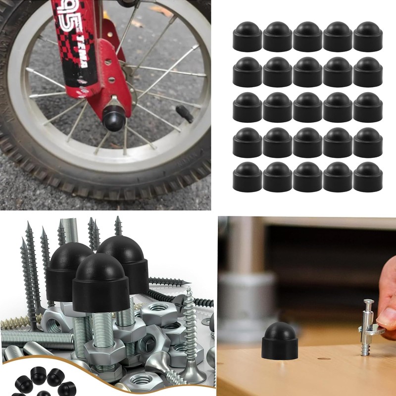 Pack of 25 Hexagonal Protective Caps M10, Spanner Size 17,