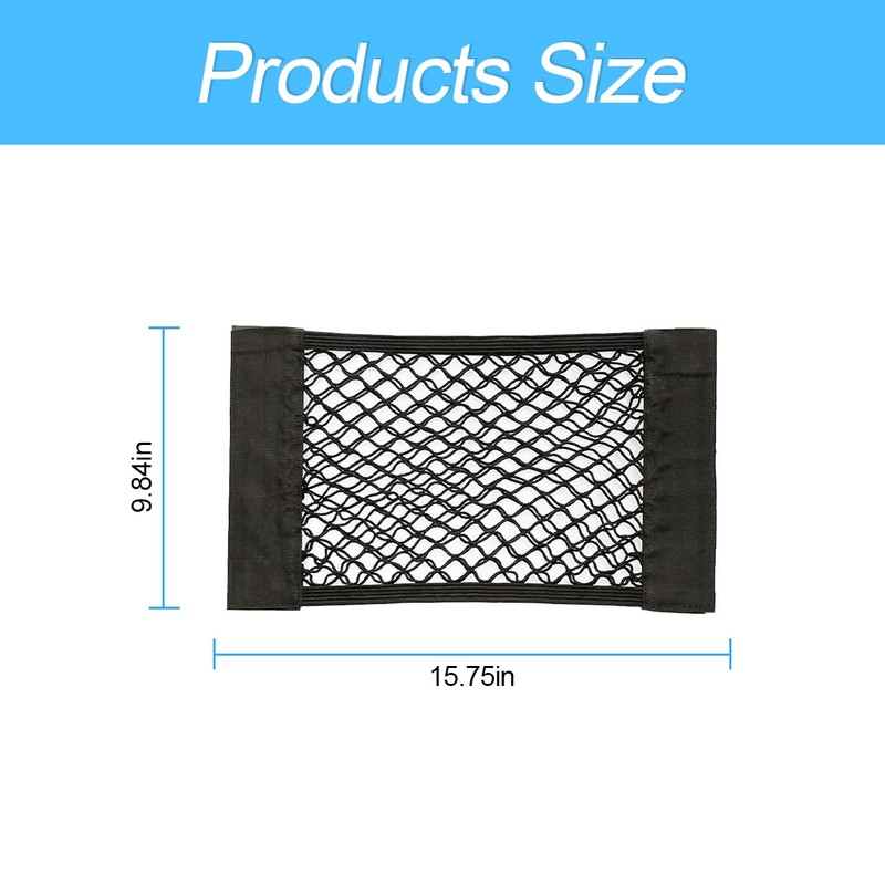 Mesh Cargo Net for Car, Universal Stretchable Trunk Storage Net
