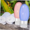 PACKOVE 3 Pcs Silicone Squeeze Travel Bottles with Caps Refillable