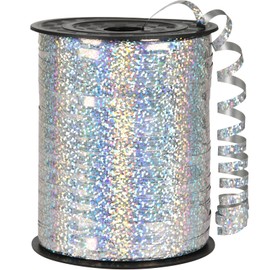 OMISELIO Cinta rizadora plateada, cinta plateada metálica brillante de 500 yardas, cinta rizadora para envolver regalos, cinta de globo, cuerda de globo, cinta rizada, cinta fina, cinta de 3/16 pulgadas para cumpleaños, Navidad