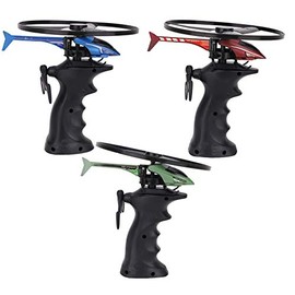 ToylandÂ® Pull String Helicopter Launcher - 3 Assorted Colours - One Chosen At Random