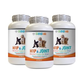 MY LUCKY PETS LLC Dog Joint with msm - Dog Hip and Joint Complex - Vet Approved - Powerful Formula - Immune Support - Increase Joint Mobility - Dog glucosamine Tablets - 3 Bottle (360 Tablets)