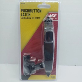 ACE Pushbutton Latch Handle Set Screen/Storm Door COLONIAL Black #5437520