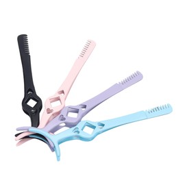 VICASKY 4pcs Eyelash Tweezers Durable Lash Applicator Tools for Easy Curling and Precision for Professional Makeup Artists and Beauty Enthusiasts Includes and Colors