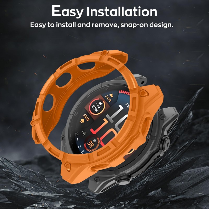 ISABAKE Protector Case for Fenix 8 AMOLED 47mm, Soft TPU