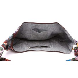 VALICLUD Hippie Hobo Bag for Women Large Floral Crossbody Shoulder Bag Women's Purse Zippered Pockets