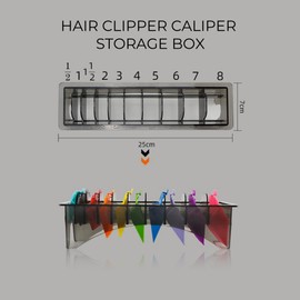 10 Grid Electric Hair Clipper Limit Comb Organiser with Guide Comb Storage Case, Hair Cutting Accessories for Hairdressing Salon, 10 Grid Base, for Professional or