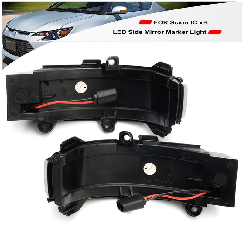 NSLUMO Sequential Amber Led Side Mirror Turn Signal Lights for