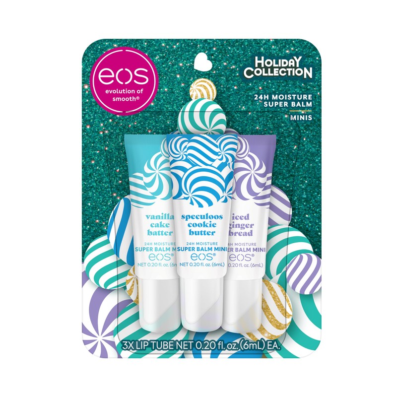 eos Holiday 24H Moisture Mini Super Balm Set- Speculoos Cookie