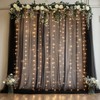 Fomcet Black Tulle Backdrop Curtains with Lights String 10FT X