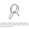 uxcell Double Wire Spring Hose Clamp, 50pcs 304 Stainless Steel