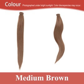 JJstar 70cm Straight Ponytail Extension, Clip-in Wrap Around Synthetic Hairpiece for Women