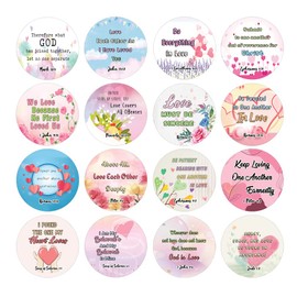 NewEights Bible Verses About Love Stickers (10 Sets X 16 Designs) - Great Gifts for Party Favors, Sunday School Classroom Rewards - Christian Stocking Stuffers for Kids, Boys, Girls