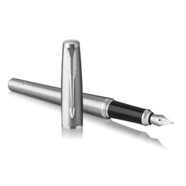 Parker Urban Fountain Pen | Metro Metallic | Fine Nib with Blue Ink | Gift Box