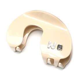 QinGoo Large Acetate Hair Clip Beautiful Women's Hair Clip Headpiece Elegant Hair Accessory 1 Piece (8.5 cm x 5.4 cm, White)