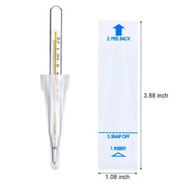200pcs Thermometer Disposable Clean Cover for Armpits,Pets