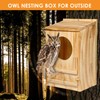 ONKO Large Great Horned Owl House,Owl Nesting Box For Outside,Wooden
