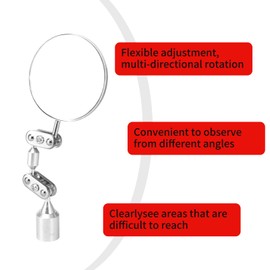 Inspection Mirror with Magnetic Base - 2.16Inch - Welding Mirror Swivel-Free Angle Ball Joint Antenna Mirror, Perfect for Arc MIG Spot Welding Equipment Inspection Tools