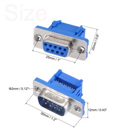 QUARKZMAN D-Sub DB9 Connettore 9 Pin 2 filo Maschio Femmina IDC A crimpare Porta Terminale per Piatto Nastro Cavo, 10 Set