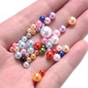 MKLKSDH 1000PCS No Hole Pearls, 3-8MM Gold Round Beads for