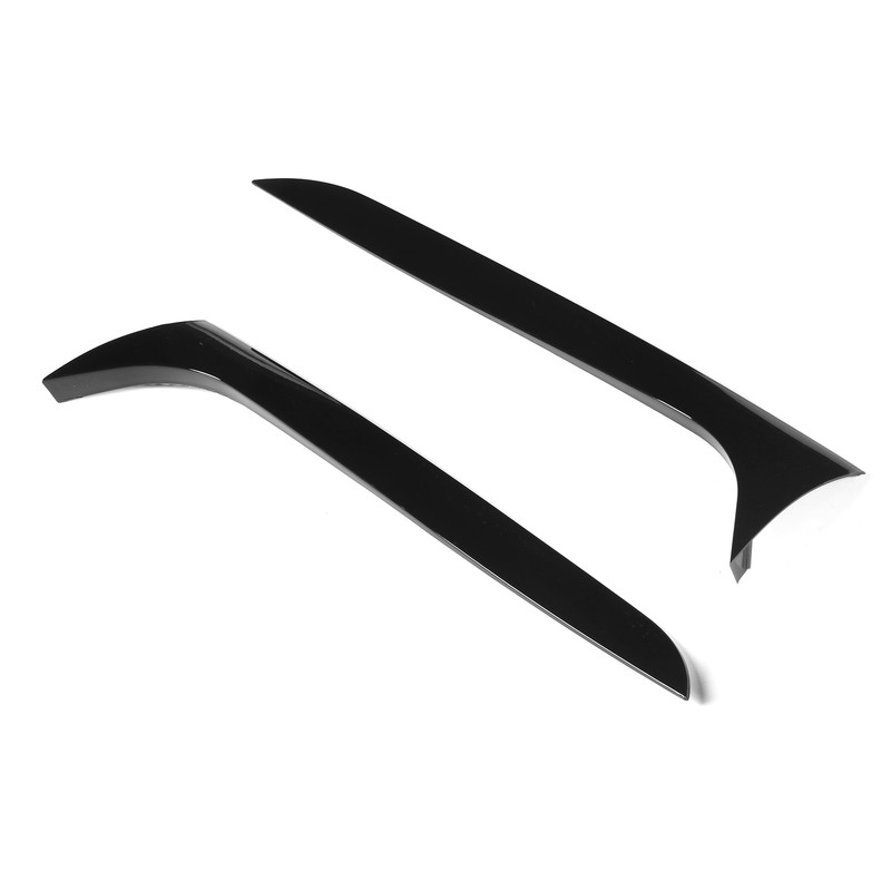 2pcs Rear Back Window Side Spoiler Glossy Black Maintenance Replacement