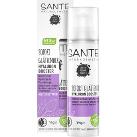 SANTE Naturkosmetik Instant Smoothing Hyaluronic Booster, Natural Hyaluronic & Paracress, Organic Face Serum to Reduce First Wrinkles, Anti-Ageing Effect, Smooth Skin with Spilanthol, Vegan, 30 ml