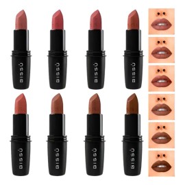 Labial Bissu Humectantes Tonos Nude Cafe 8 Piezas                                                                                                     
