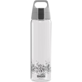 SIGG Total Clear ONE MyPlanet™ Drinking Bottle, BPA-Free and Leak-Proof Drinking Bottle, Unbreakable Sports Drinking Bottle Made of Tritan with Fruit Filter, Anthracite, 0.75 L