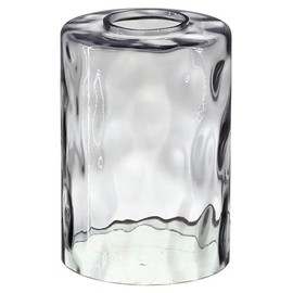 Smoky Grey Glass Lamp Shade Replacement Only, Cylinder Water Ropple 1-5/8 Inch Fitter, 4"D x 4"W x 5.5"H Lampshade Globe Cover for Table Lamp, Ceiling Fixture Chandelier Pendant Light Wall Sconce